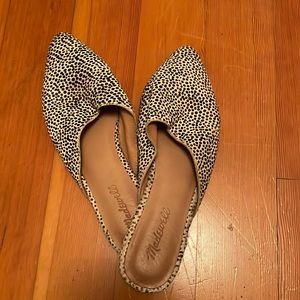 Cheetah calf hair mule